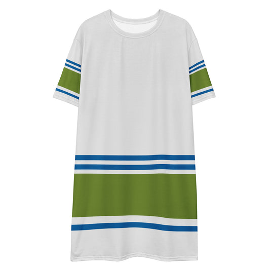 Down stripes - Inspired By Zendaya - Sustainably Made T-shirt dress