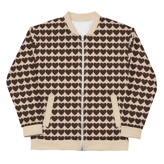 Heart Pattern - Inspired By Harry Styles - Sustainably Made Bomber Jacket