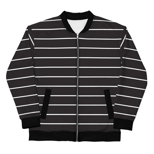 Black Stripes - Inspired By Taylor Swift - Sustainably Made Unisex Bomber Jacket