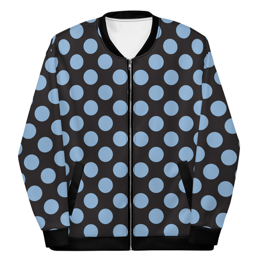 Blue Polkadot - Inspired By Harry Styles - Sustainably Made Unisex Bomber Jacket