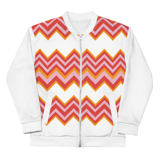 Retro Zigzag - Inspired By Taylor Swift - Sustainably Made Unisex Bomber Jacket