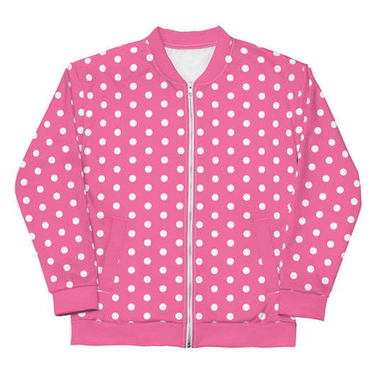 Pink Polkadot - Inspired By Harry Styles - Sustainably Made Unisex Bomber Jacket