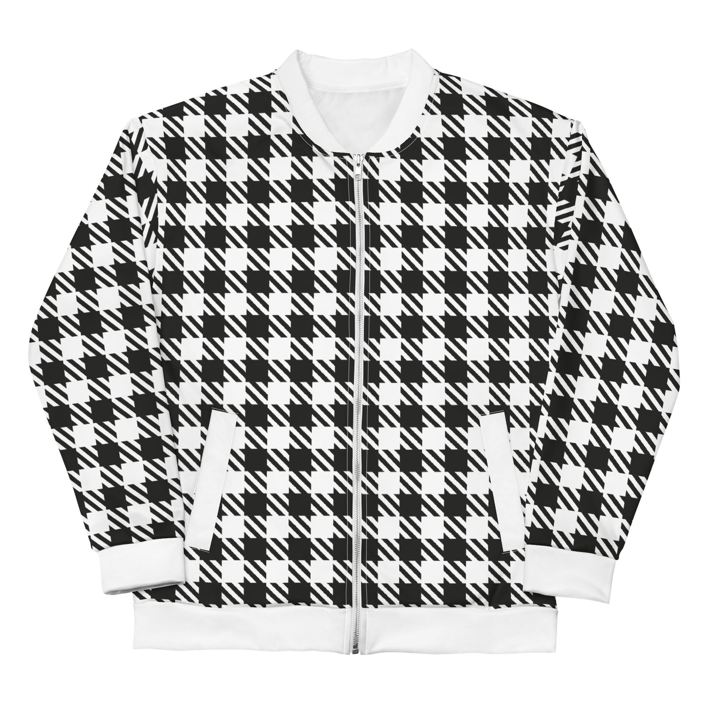 Royal Check - Inspired By Selena Gomez - Sustainably Made Unisex Bomber Jacket