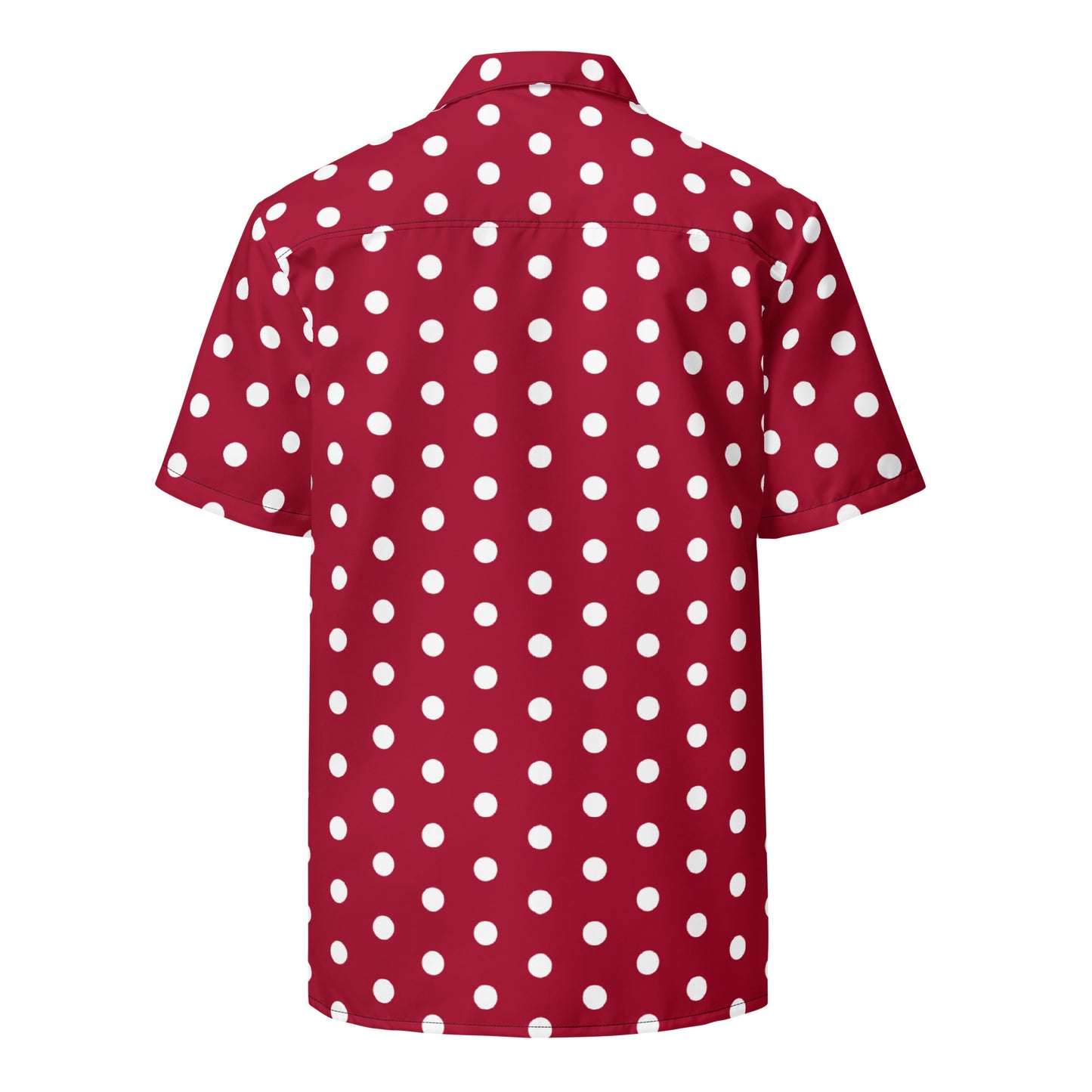 Maroon Polka Dot - Inspired By Taylor Swift - Sustainably Made Unisex button shirt