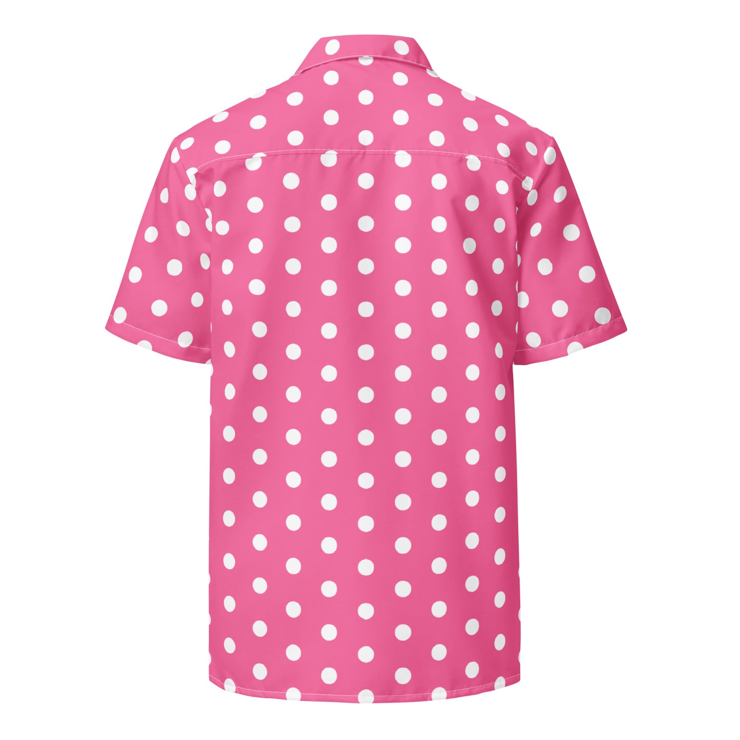 Pink Polkadot - Inspired By Harry Styles - Sustainably Made Unisex button shirt