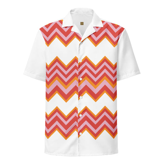 Retro Zigzag - Inspired By Taylor Swift - Sustainably Made Unisex button shirt