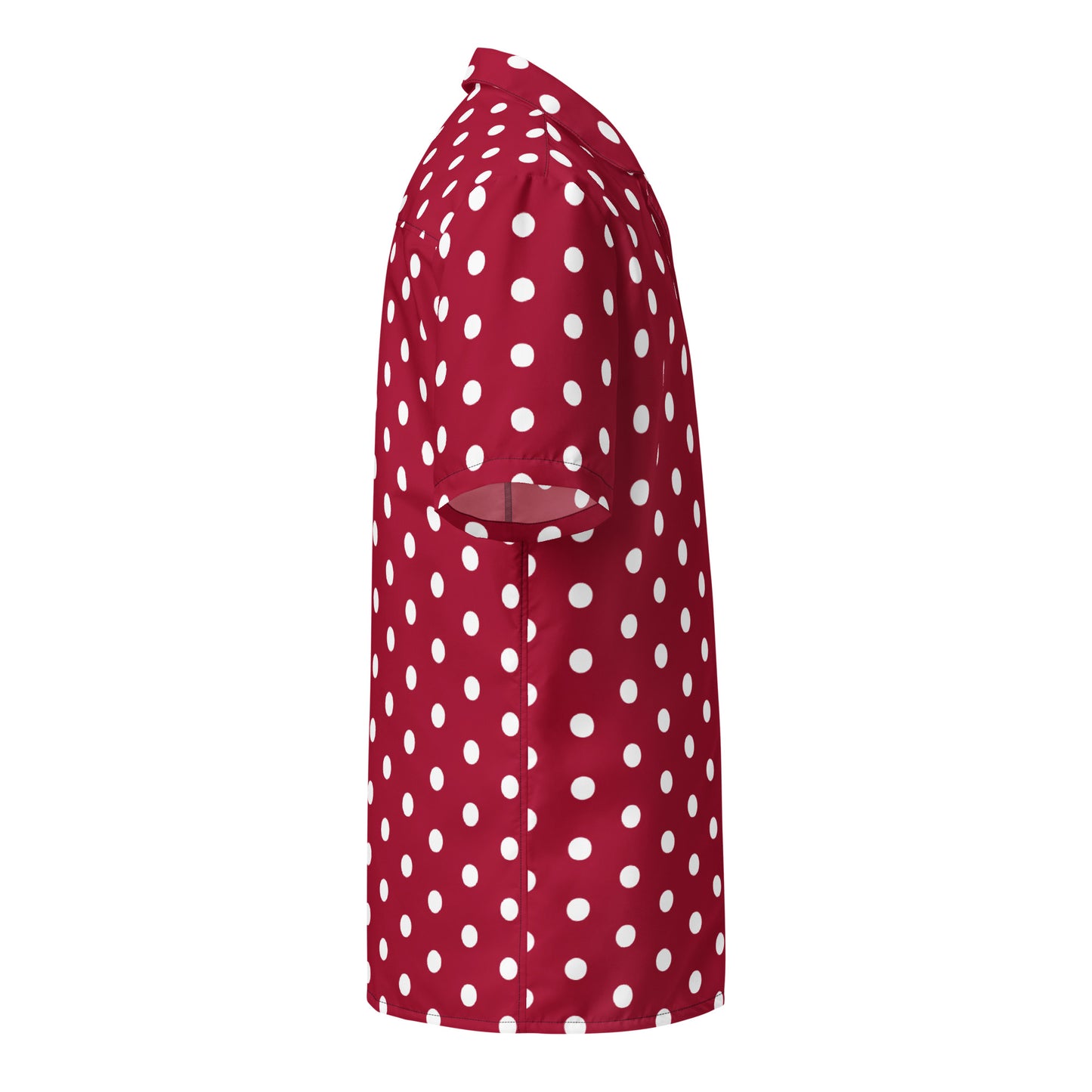 Maroon Polka Dot - Inspired By Taylor Swift - Sustainably Made Unisex button shirt