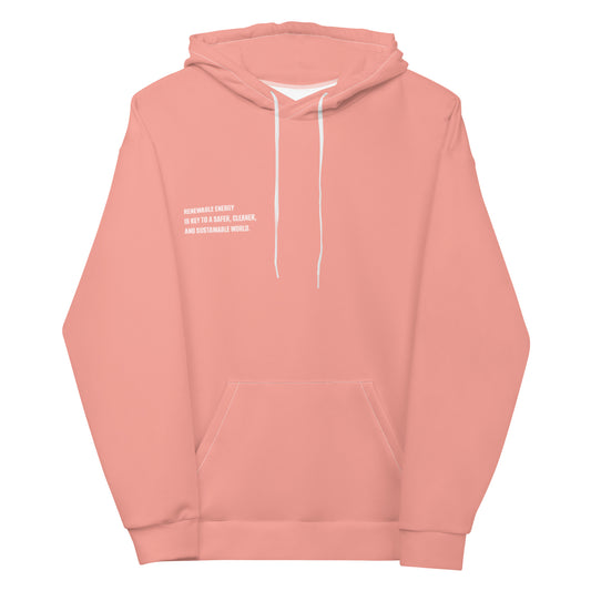 Coral Pink Climate Change Global Warming Statement - Sustainably Made Hoodie
