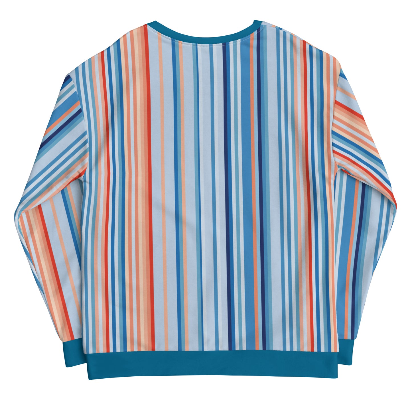 Climate Change Global Warming Stripes - Sustainably Made Sweatshirt Vertical