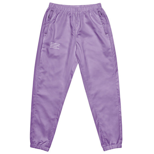 Lilac Climate Change Global Warming Statement - Sustainably Made Unisex track pants