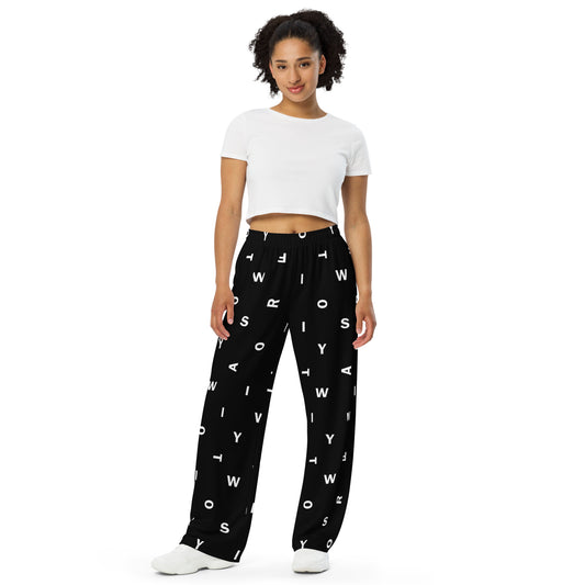 Letter Black - Inspired By Taylor Swift - Sustainably Made unisex wide-leg pants