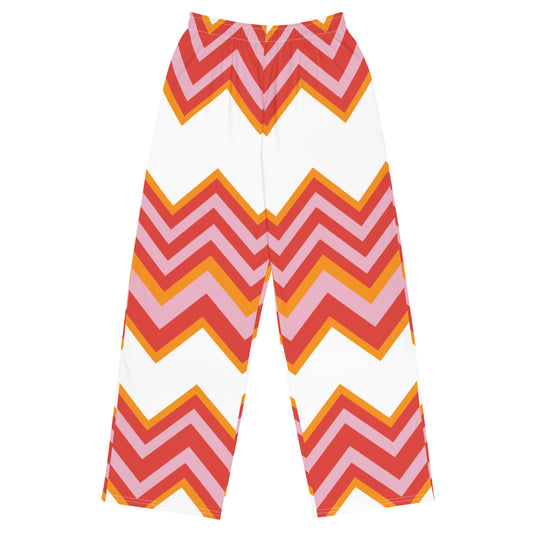 Retro Zigzag - Inspired By Taylor Swift - Sustainably Made unisex wide-leg pants