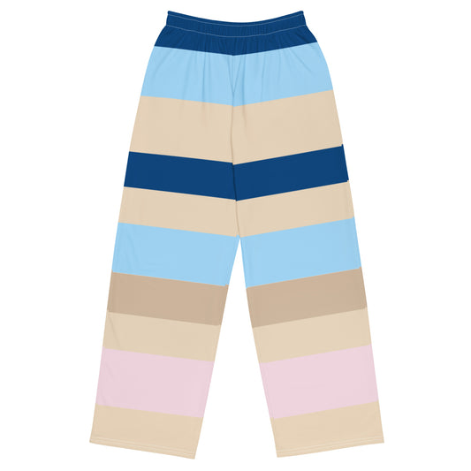 Stripes Multi Color - Inspired By Zendaya - Sustainably Made unisex wide-leg pants