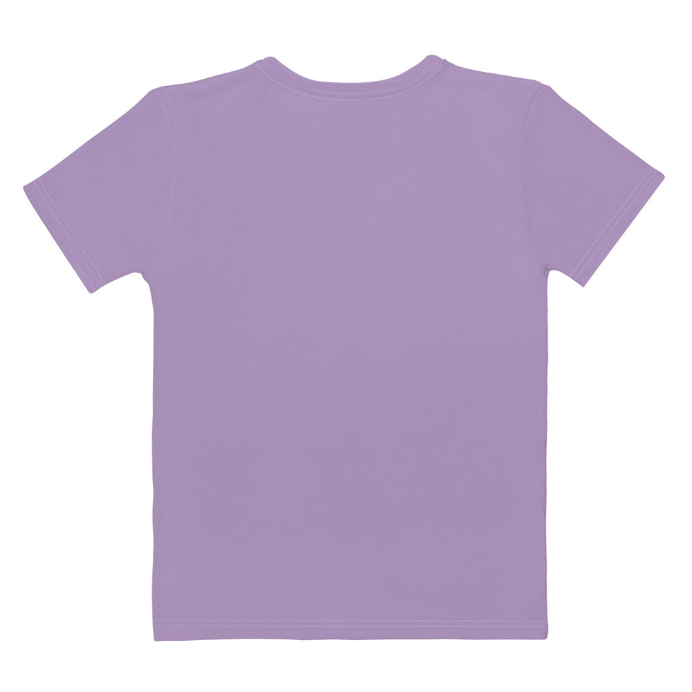 Lilac Climate Change Global Warming Statement - Sustainably Made Women’s Short Sleeve Tee