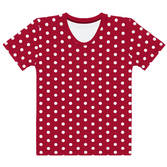 Maroon Polka Dot - Inspired By Taylor Swift - Sustainably Made Women's T-shirt