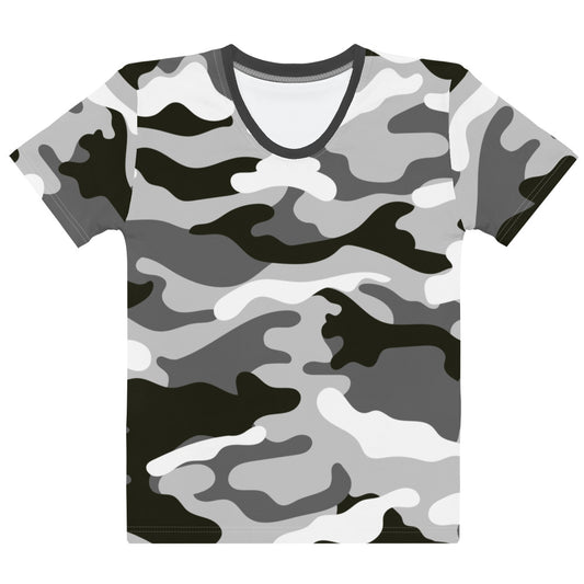 Grey Camo - Inspired By Zendaya - Sustainably Made Women’s Short Sleeve Tee