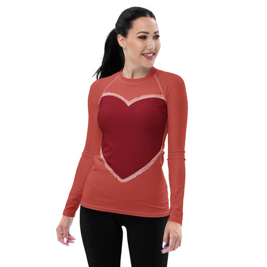 Heart - Inspired By Taylor Swift - Sustainably Made Women's Rash Guard