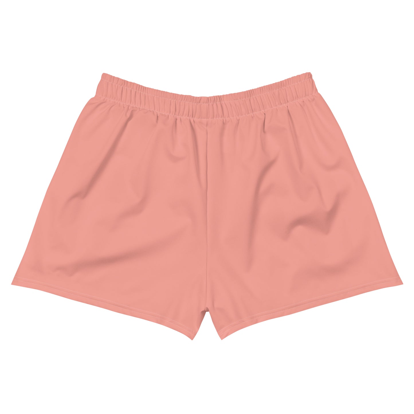 Coral Pink Climate Change Global Warming Statement - Sustainably Made Women’s Recycled Athletic Shorts