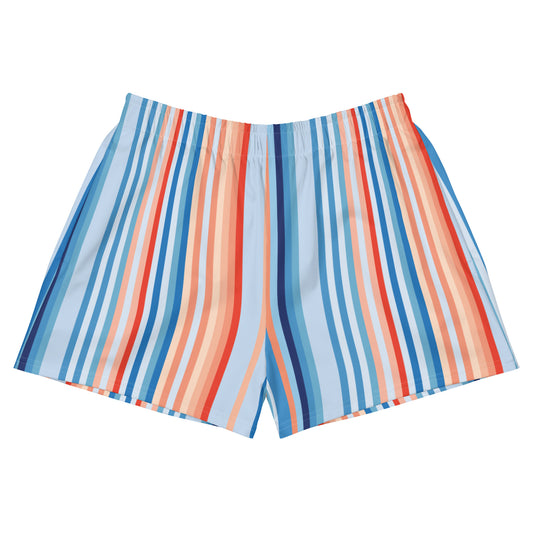 Climate Change Global Warming Stripes - Sustainably Made Women’s Shorts