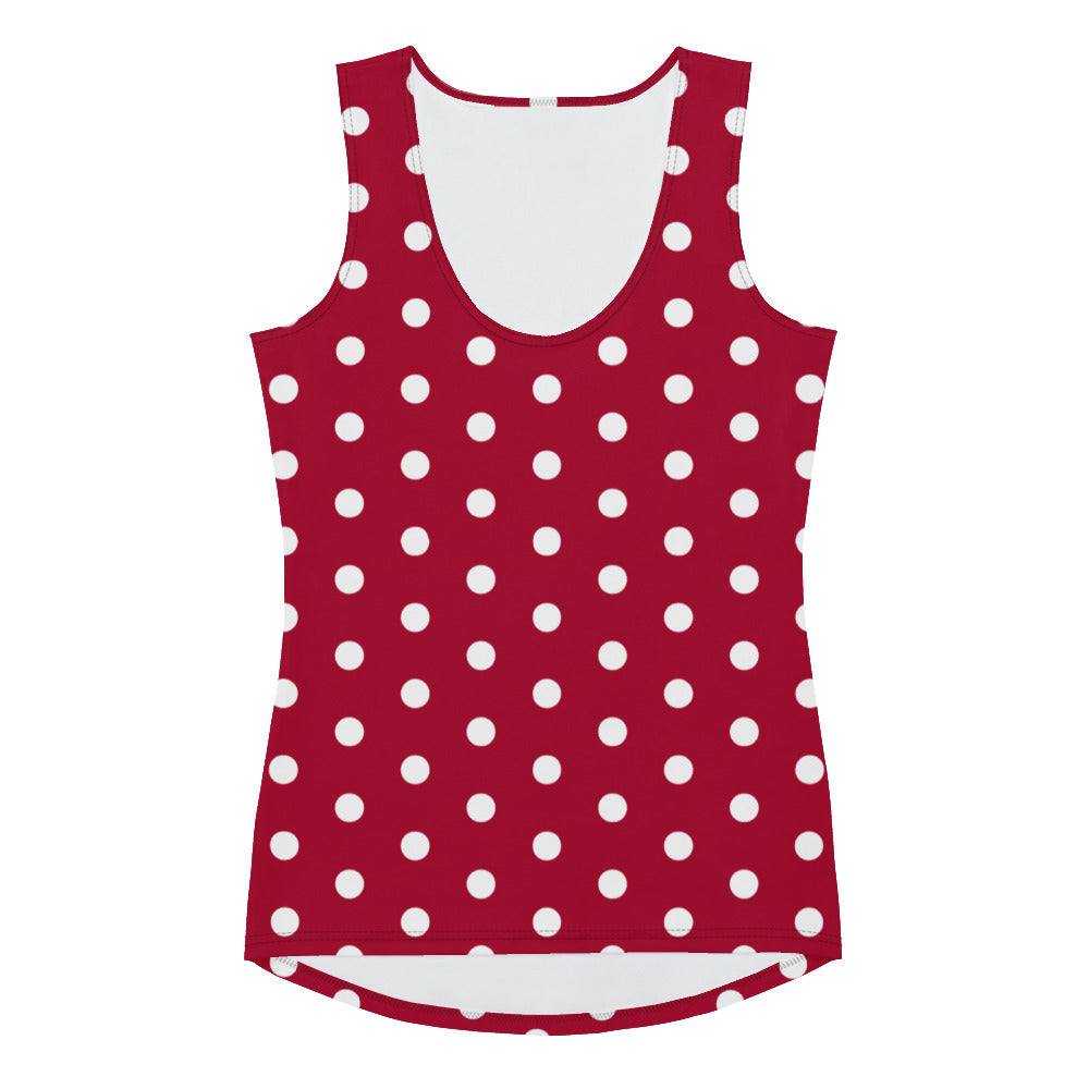 Maroon Polka Dot - Inspired By Taylor Swift - Sustainably Made Tank Top