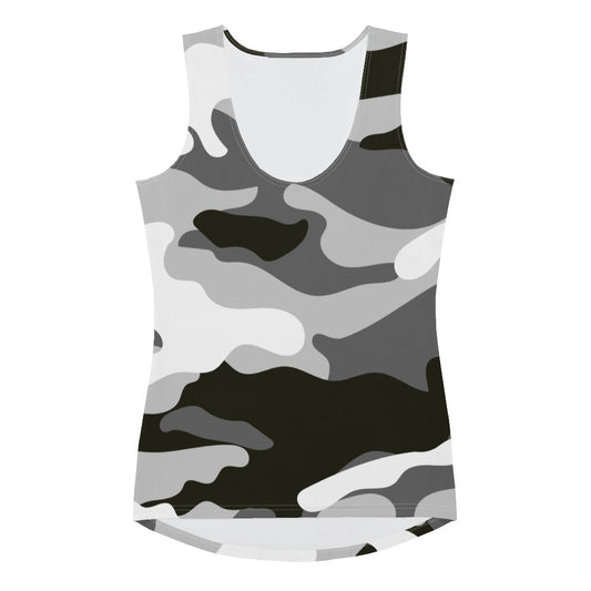Grey Camo - Inspired By Zendaya - Sustainably Made Tank Top