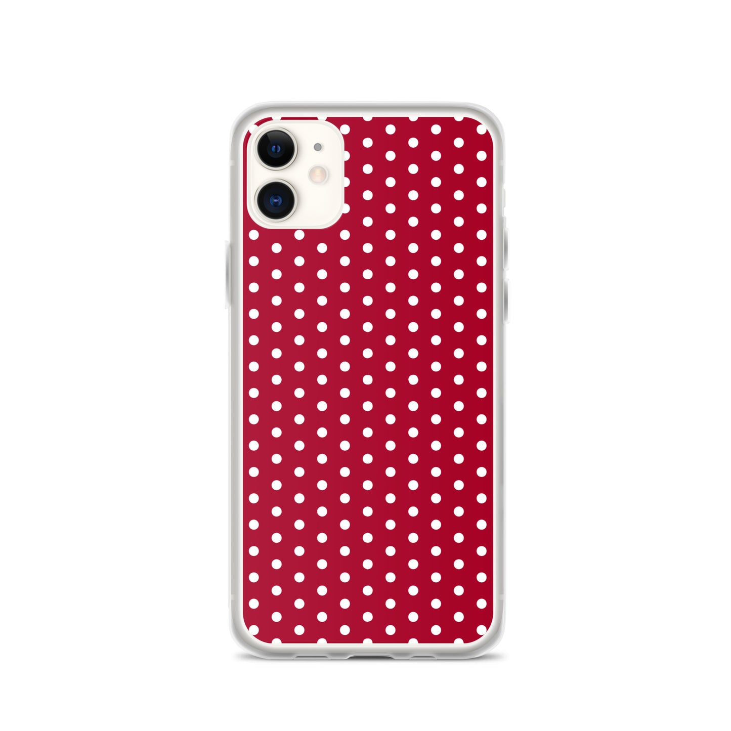 Maroon Polka Dot - Inspired By Taylor Swift - Sustainably Made Clear Case for iPhone®