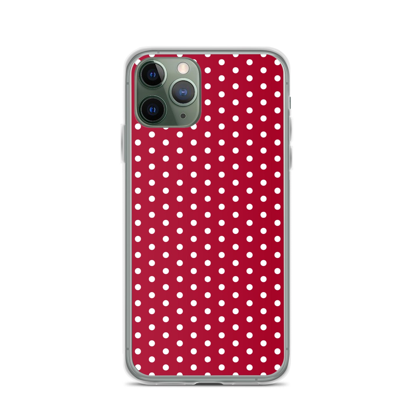 Maroon Polka Dot - Inspired By Taylor Swift - Sustainably Made Clear Case for iPhone®