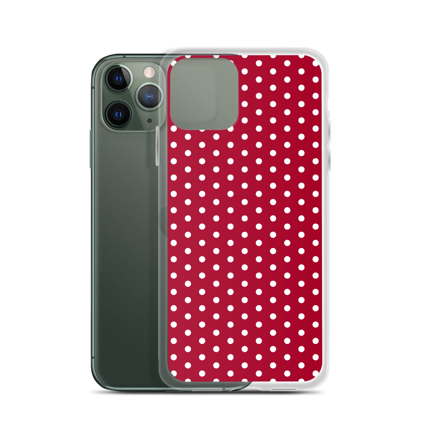 Maroon Polka Dot - Inspired By Taylor Swift - Sustainably Made Clear Case for iPhone®