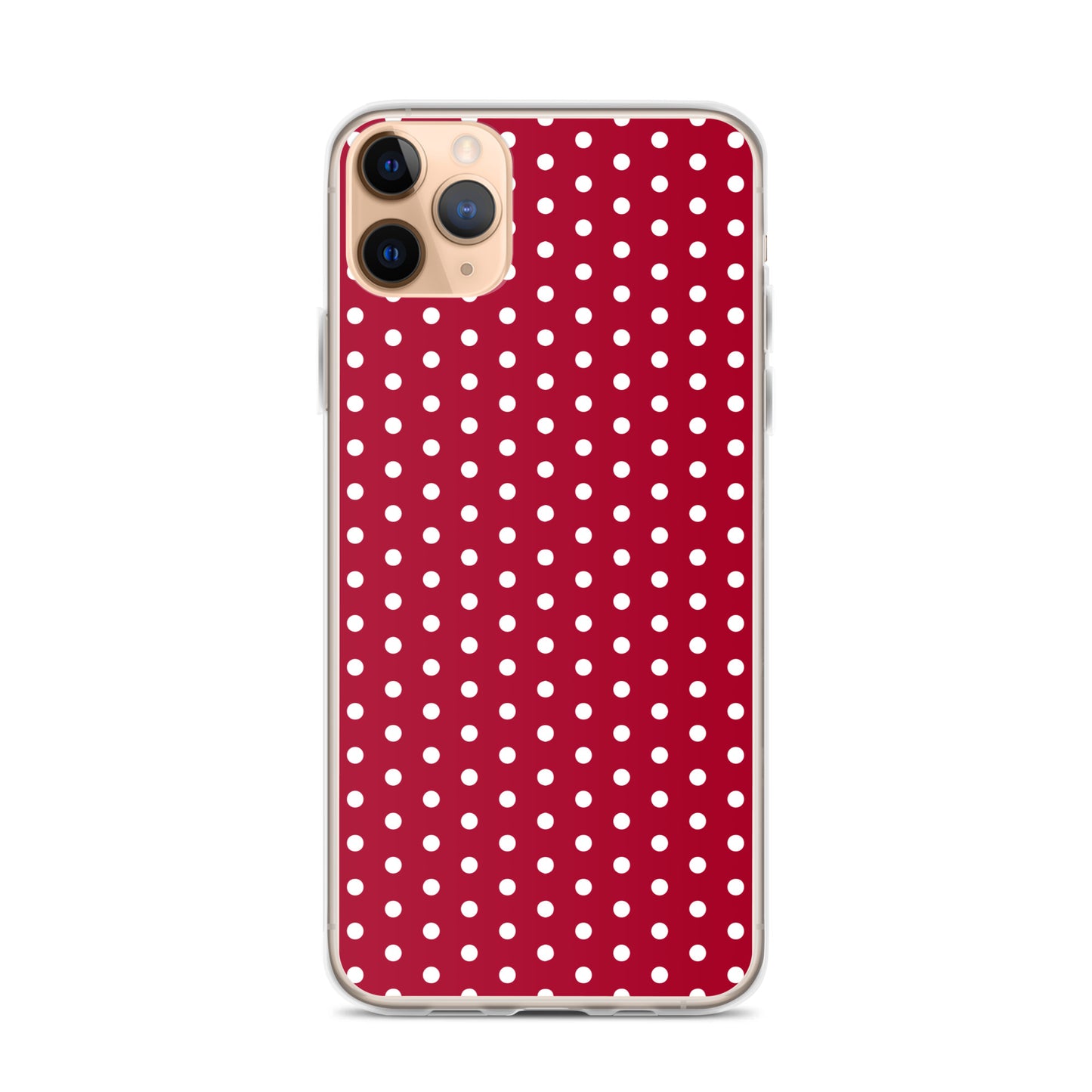 Maroon Polka Dot - Inspired By Taylor Swift - Sustainably Made Clear Case for iPhone®