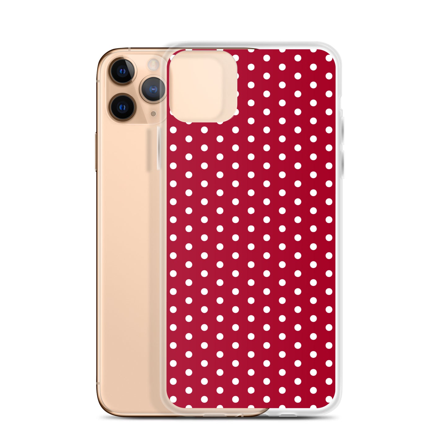 Maroon Polka Dot - Inspired By Taylor Swift - Sustainably Made Clear Case for iPhone®