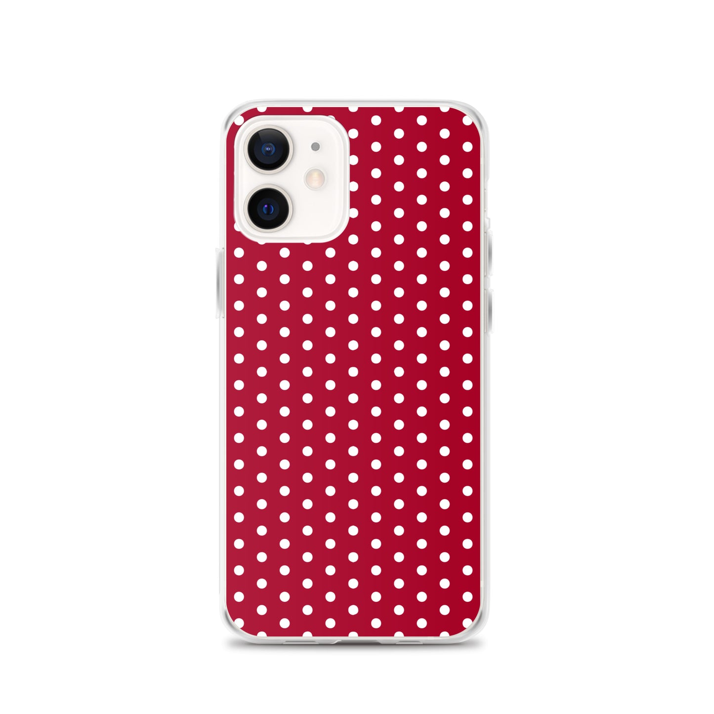 Maroon Polka Dot - Inspired By Taylor Swift - Sustainably Made Clear Case for iPhone®