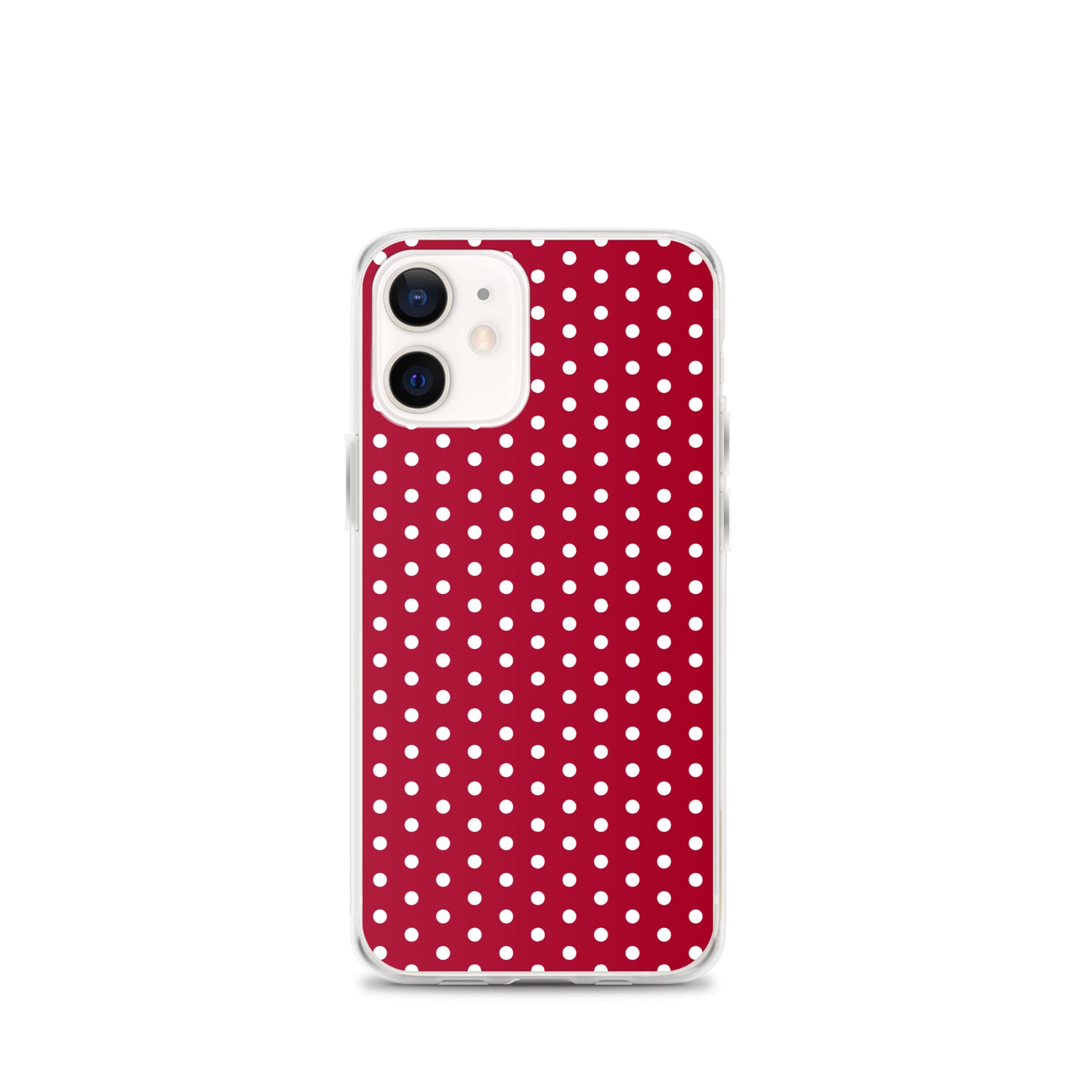 Maroon Polka Dot - Inspired By Taylor Swift - Sustainably Made Clear Case for iPhone®