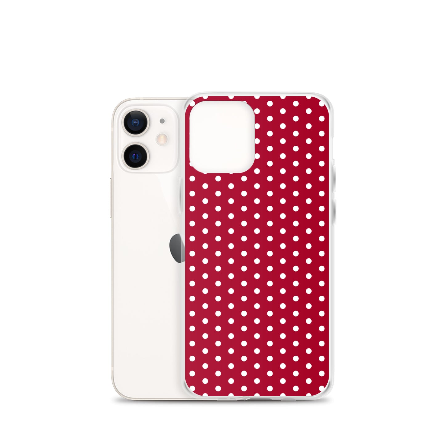 Maroon Polka Dot - Inspired By Taylor Swift - Sustainably Made Clear Case for iPhone®