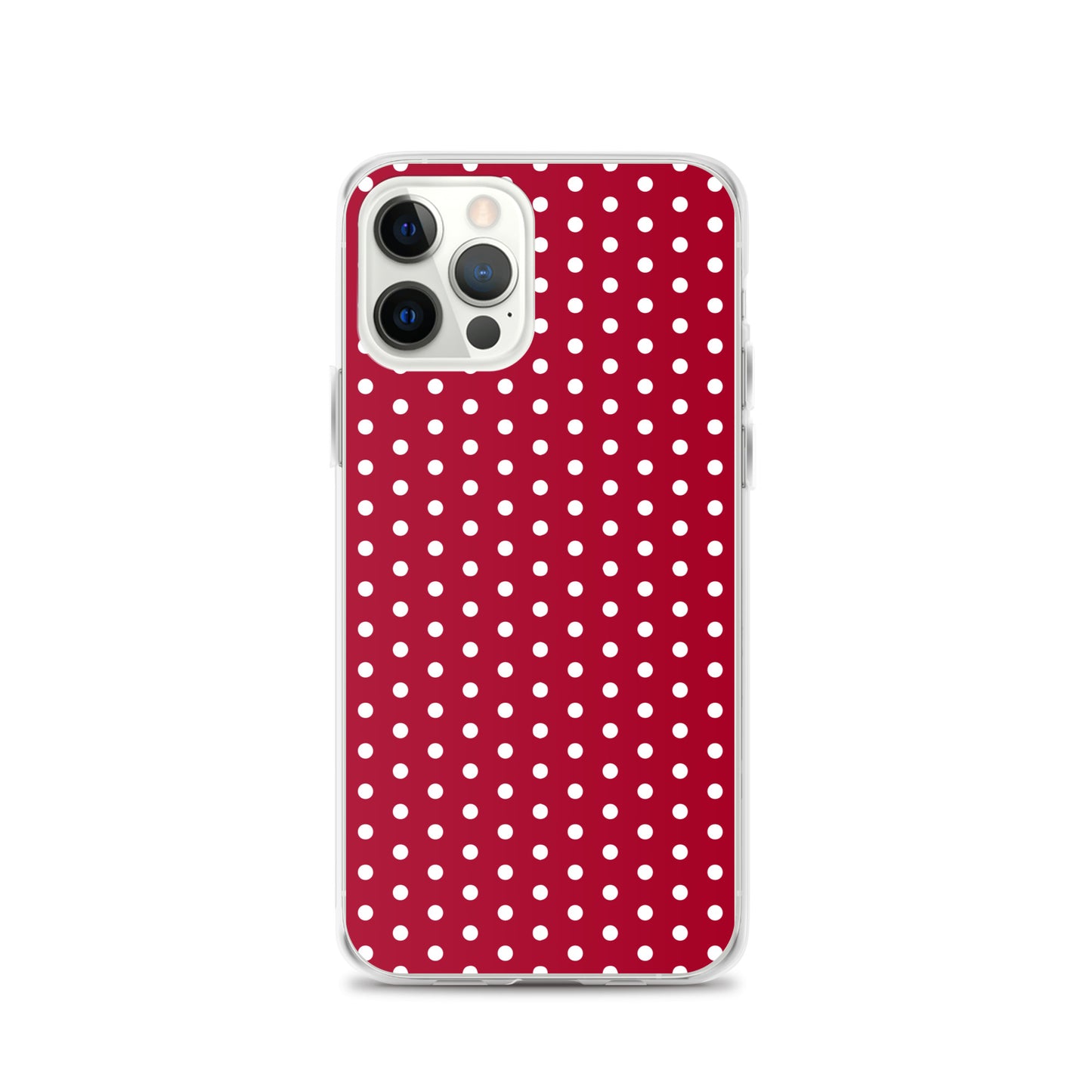 Maroon Polka Dot - Inspired By Taylor Swift - Sustainably Made Clear Case for iPhone®