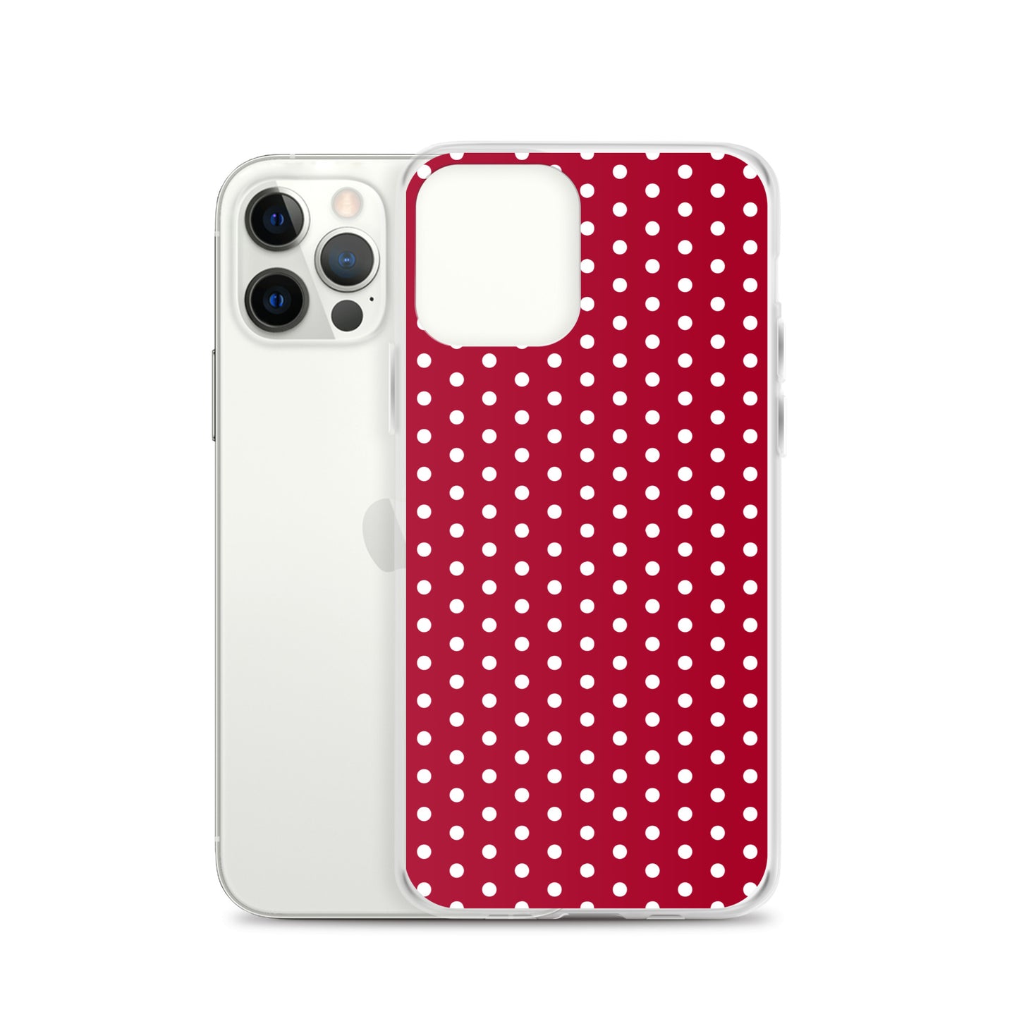 Maroon Polka Dot - Inspired By Taylor Swift - Sustainably Made Clear Case for iPhone®