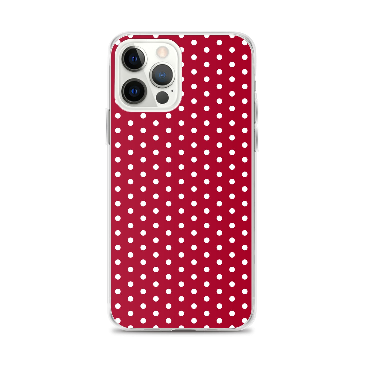 Maroon Polka Dot - Inspired By Taylor Swift - Sustainably Made Clear Case for iPhone®