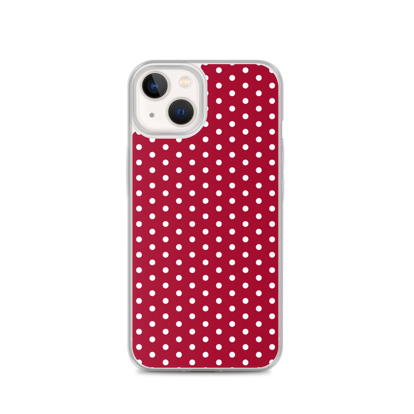 Maroon Polka Dot - Inspired By Taylor Swift - Sustainably Made Clear Case for iPhone®