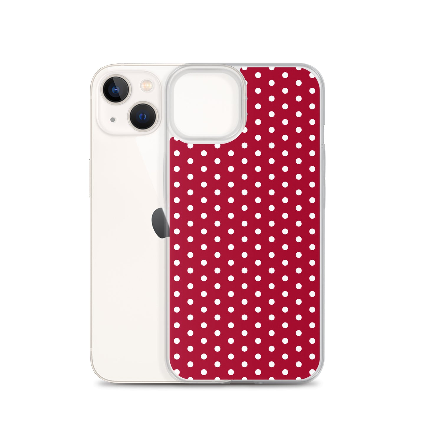 Maroon Polka Dot - Inspired By Taylor Swift - Sustainably Made Clear Case for iPhone®