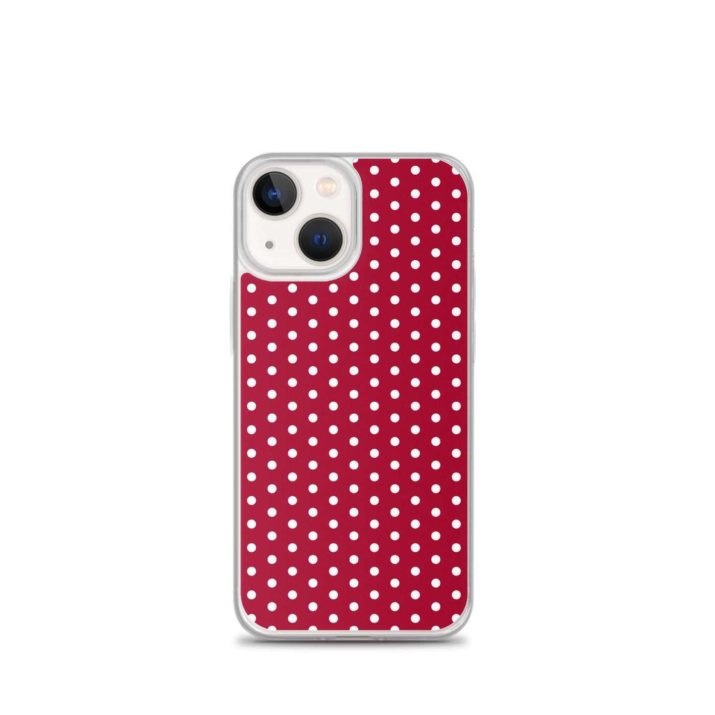 Maroon Polka Dot - Inspired By Taylor Swift - Sustainably Made Clear Case for iPhone®