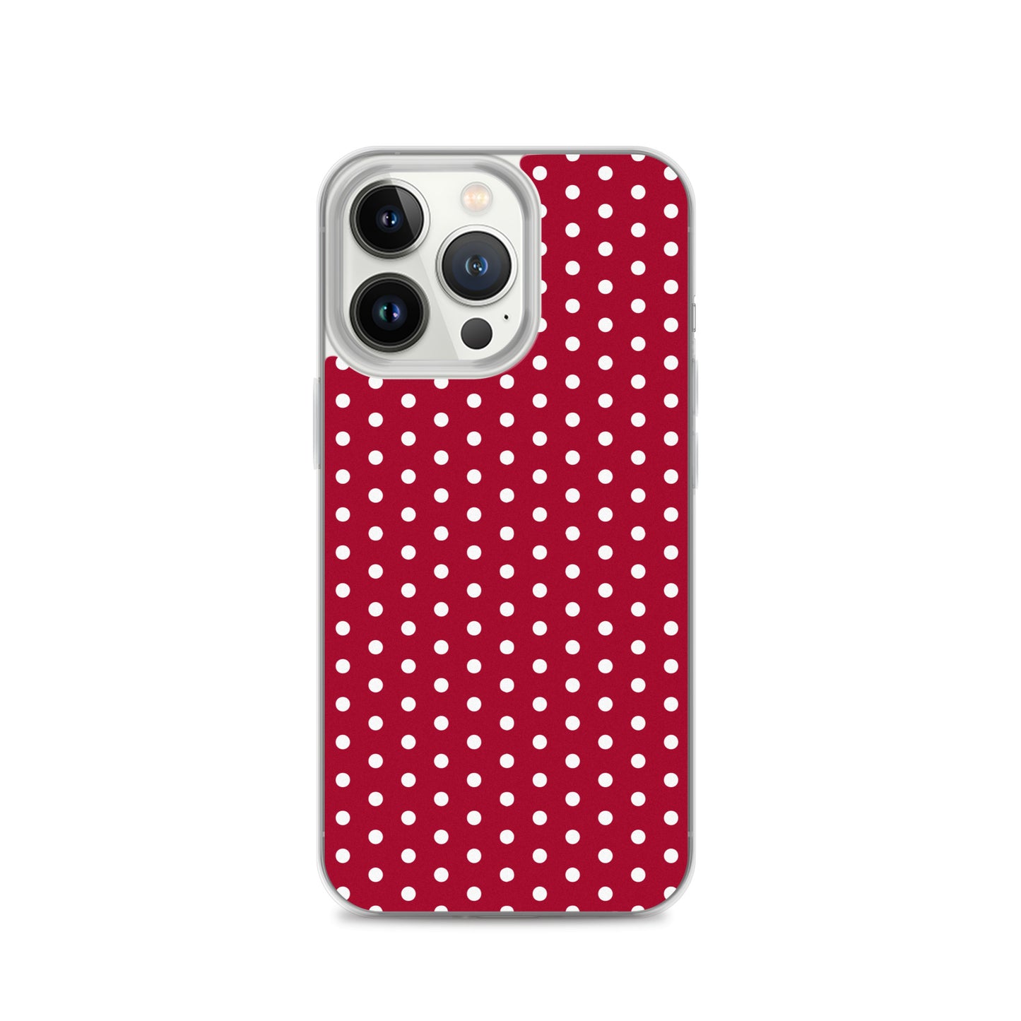 Maroon Polka Dot - Inspired By Taylor Swift - Sustainably Made Clear Case for iPhone®