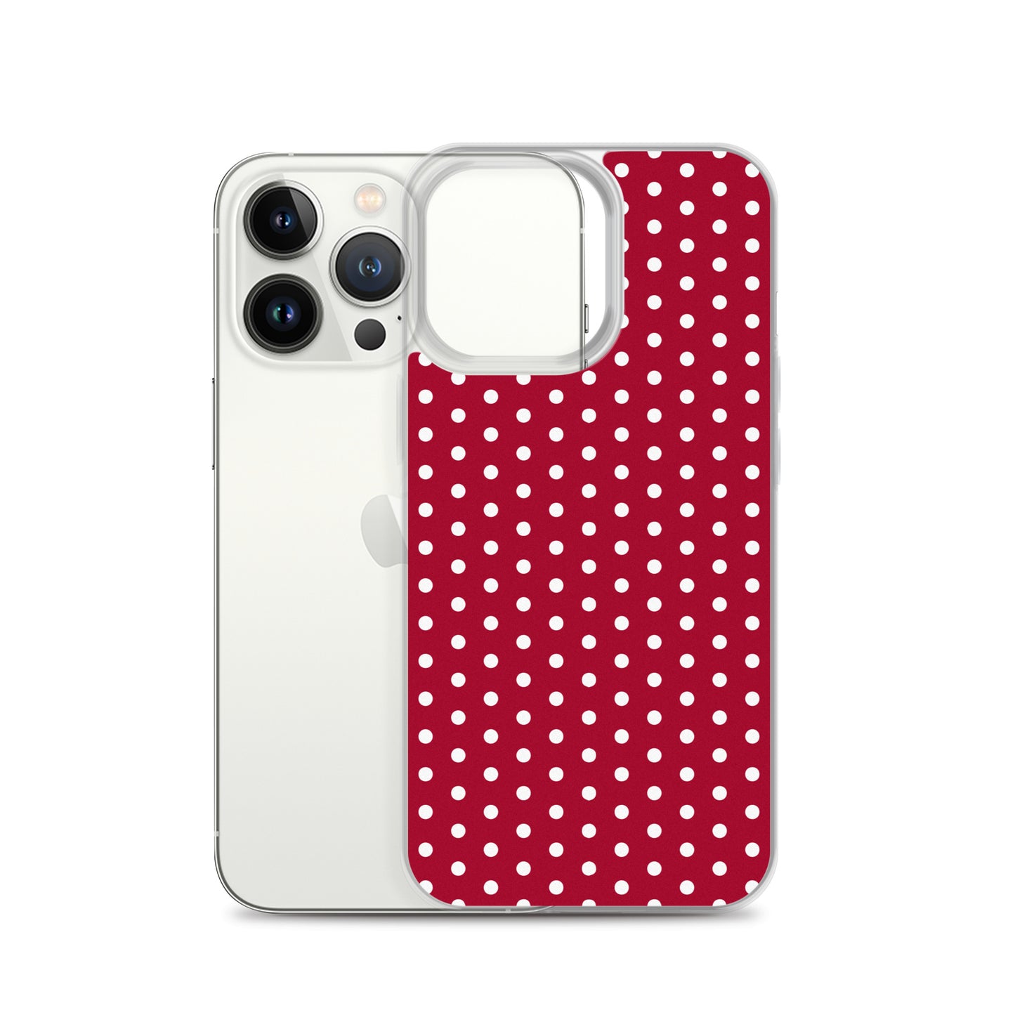 Maroon Polka Dot - Inspired By Taylor Swift - Sustainably Made Clear Case for iPhone®