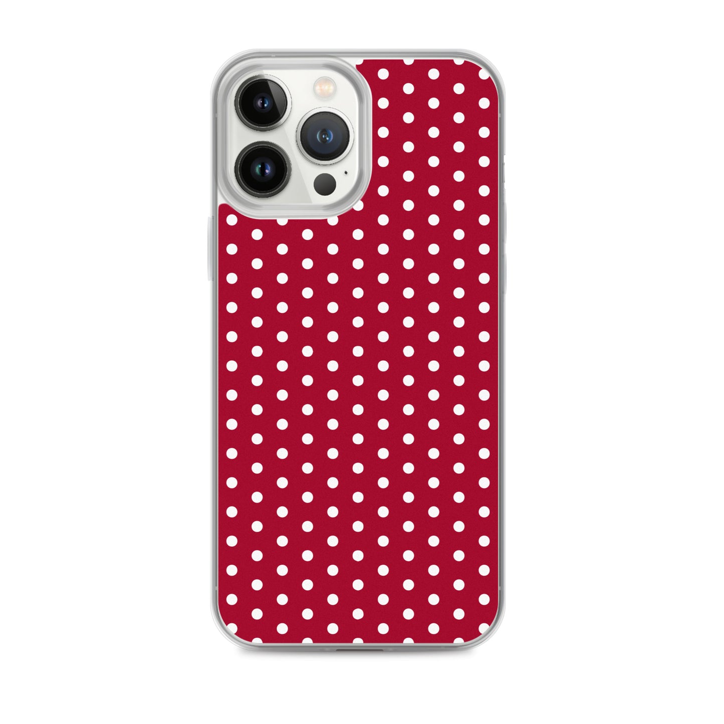 Maroon Polka Dot - Inspired By Taylor Swift - Sustainably Made Clear Case for iPhone®
