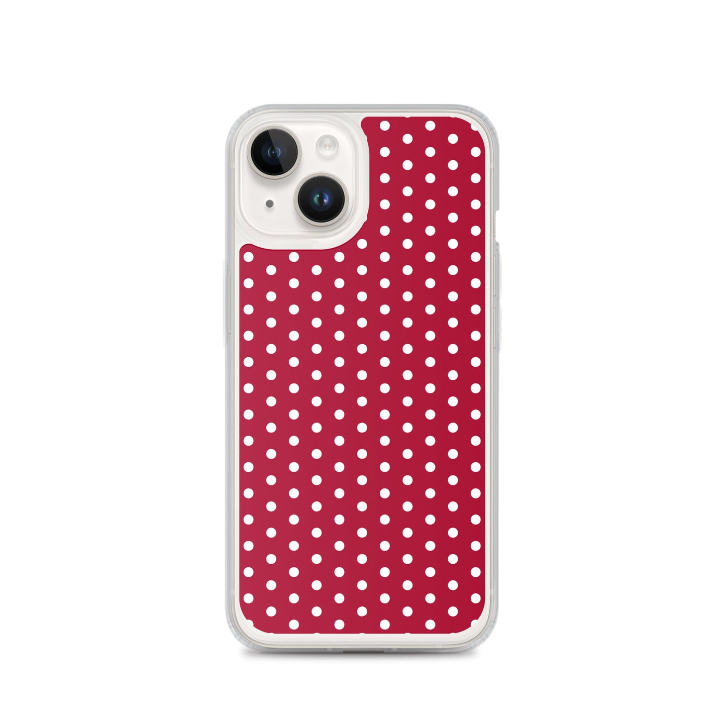 Maroon Polka Dot - Inspired By Taylor Swift - Sustainably Made Clear Case for iPhone®