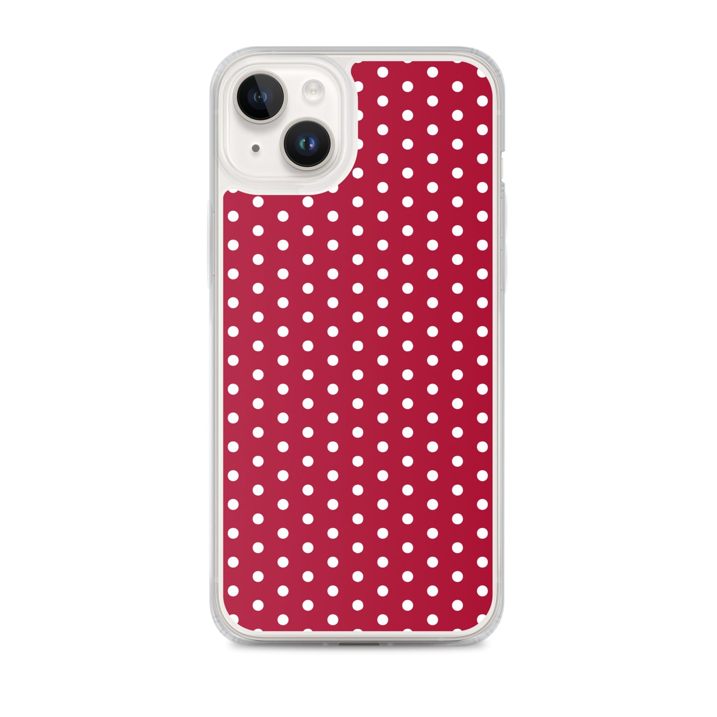 Maroon Polka Dot - Inspired By Taylor Swift - Sustainably Made Clear Case for iPhone®