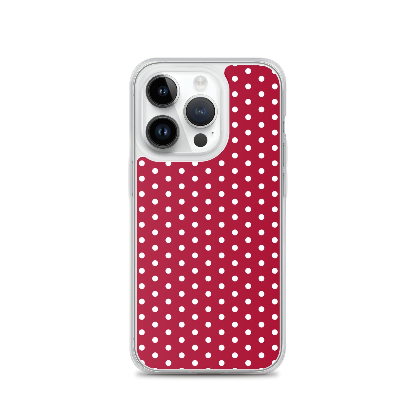 Maroon Polka Dot - Inspired By Taylor Swift - Sustainably Made Clear Case for iPhone®