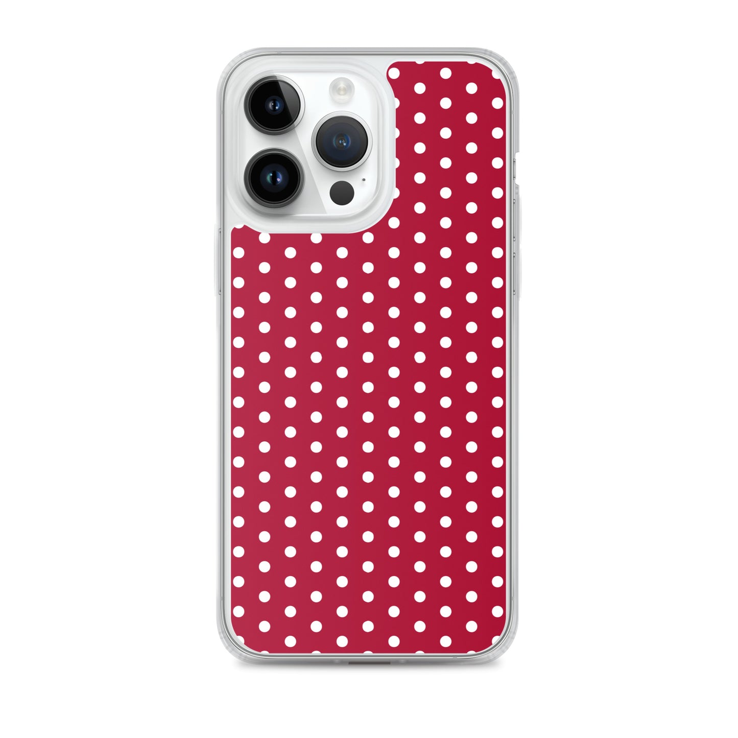 Maroon Polka Dot - Inspired By Taylor Swift - Sustainably Made Clear Case for iPhone®