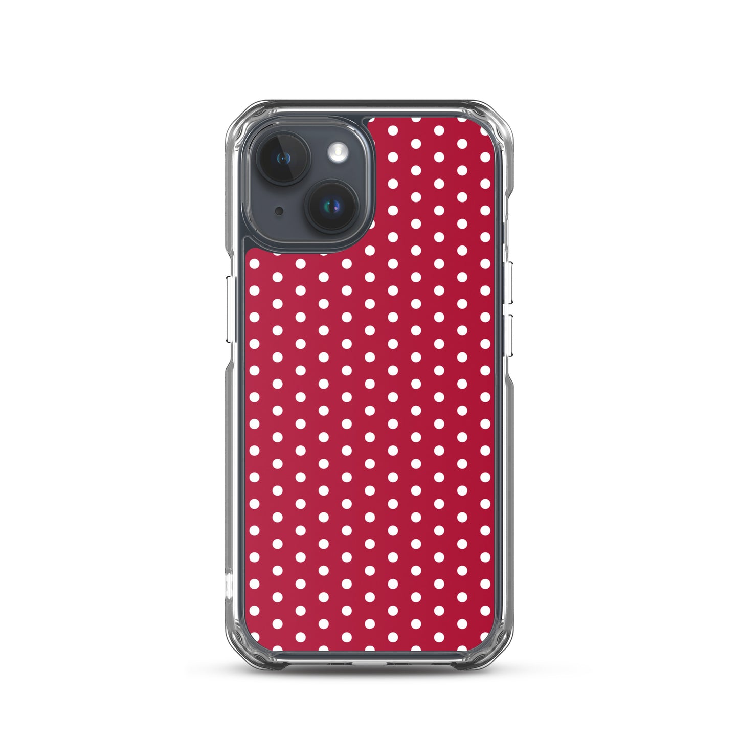 Maroon Polka Dot - Inspired By Taylor Swift - Sustainably Made Clear Case for iPhone®