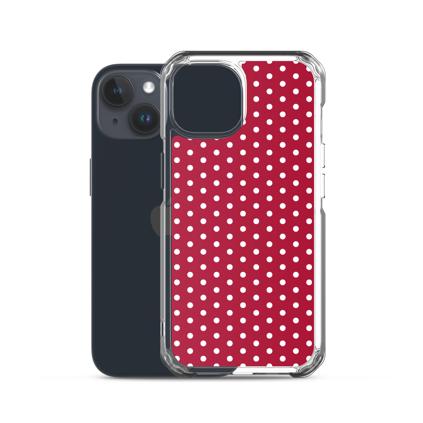 Maroon Polka Dot - Inspired By Taylor Swift - Sustainably Made Clear Case for iPhone®