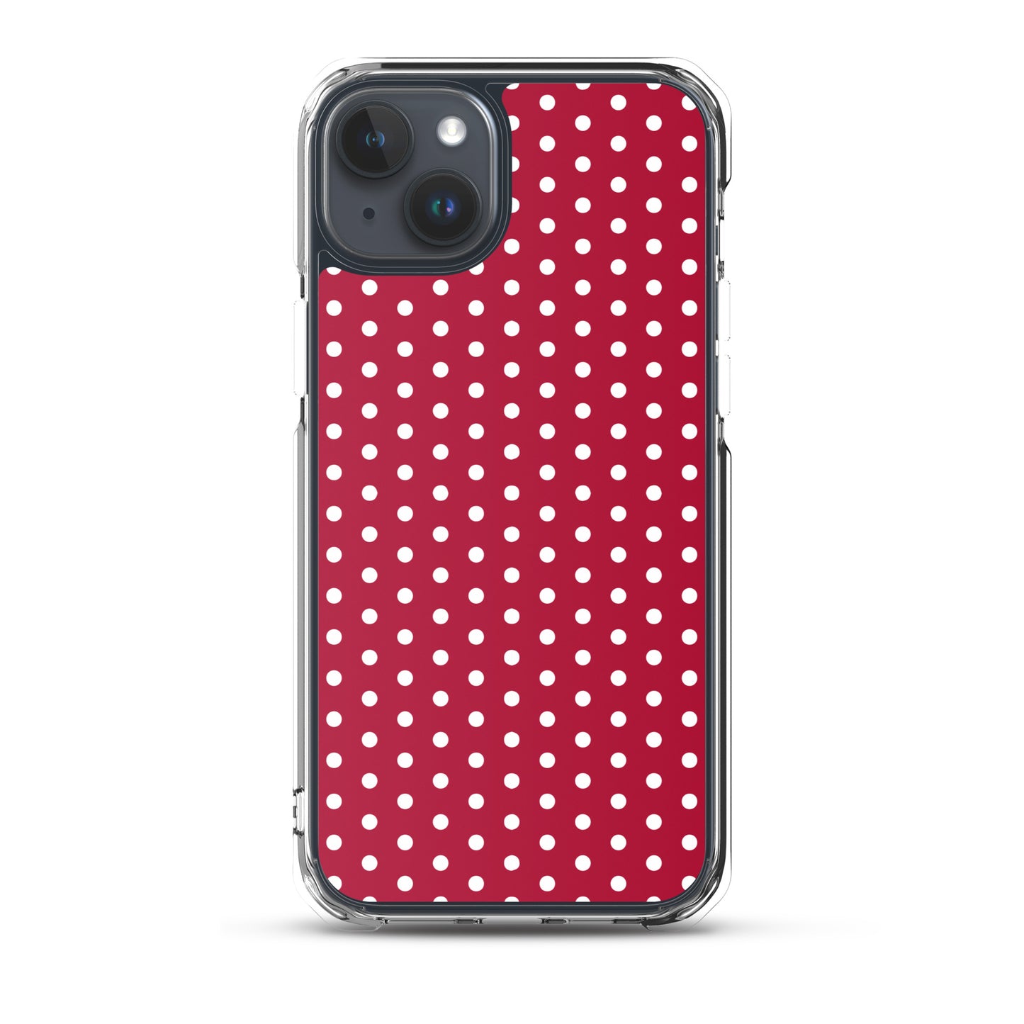 Maroon Polka Dot - Inspired By Taylor Swift - Sustainably Made Clear Case for iPhone®