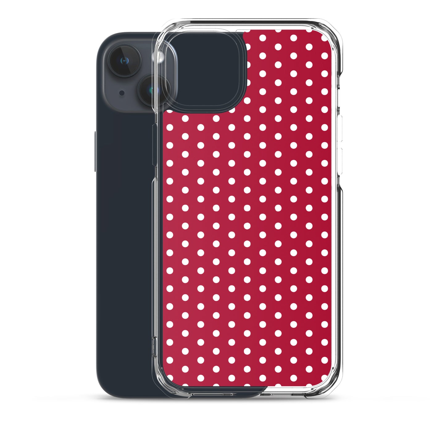 Maroon Polka Dot - Inspired By Taylor Swift - Sustainably Made Clear Case for iPhone®